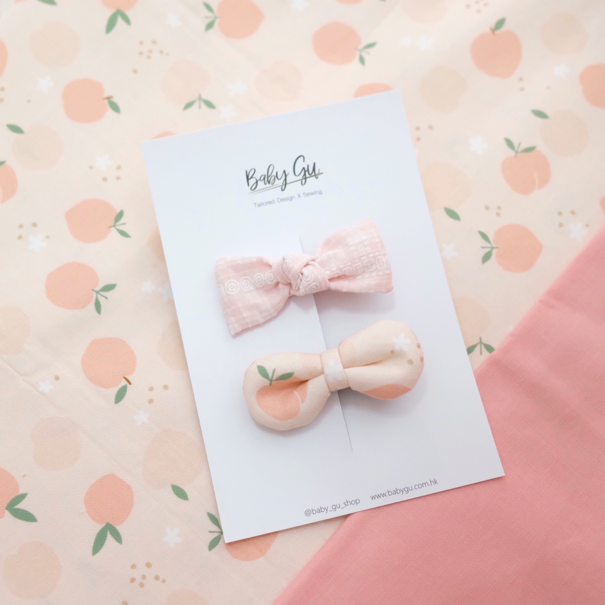 5cm髮夾-粉色組合9