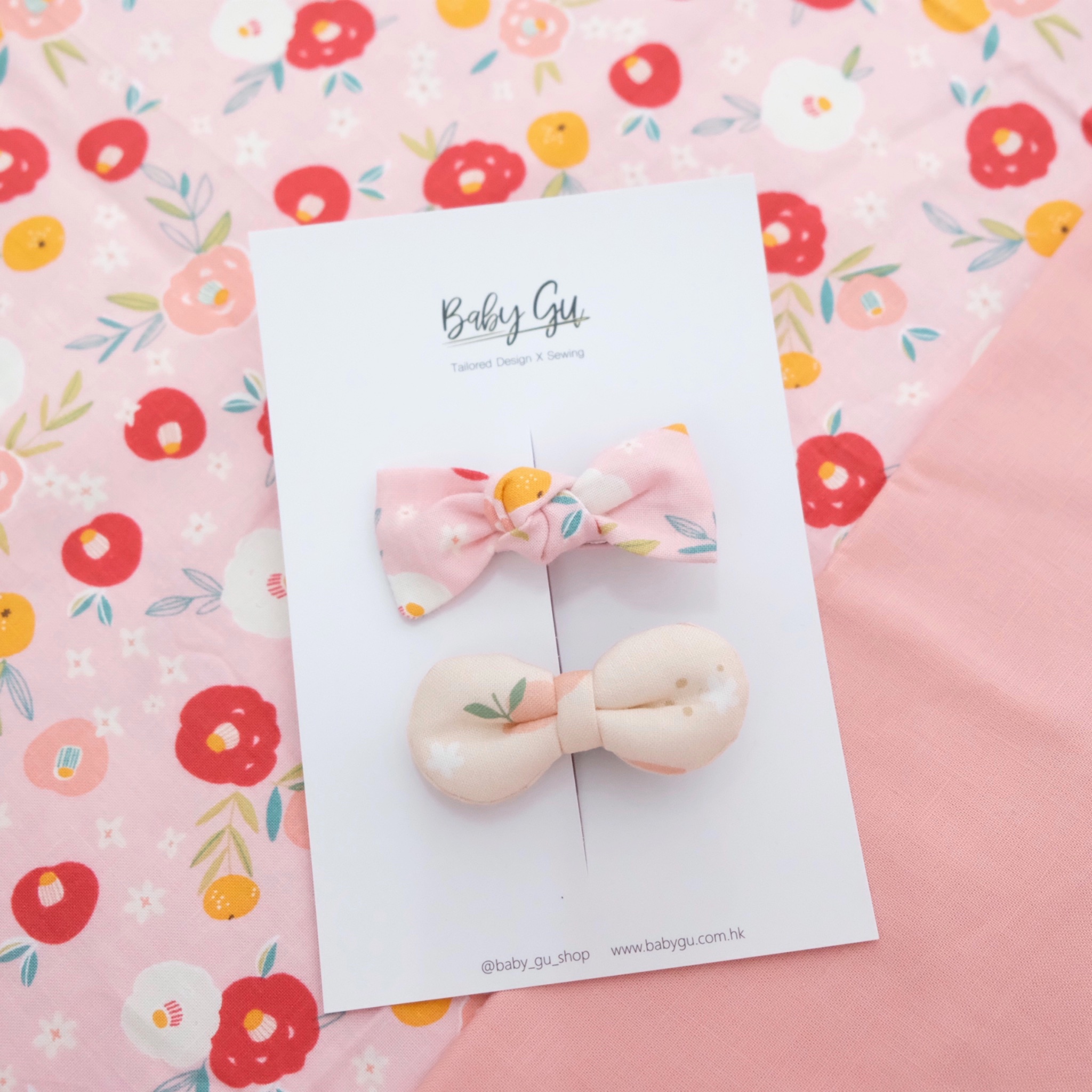 5cm髮夾-粉色組合11