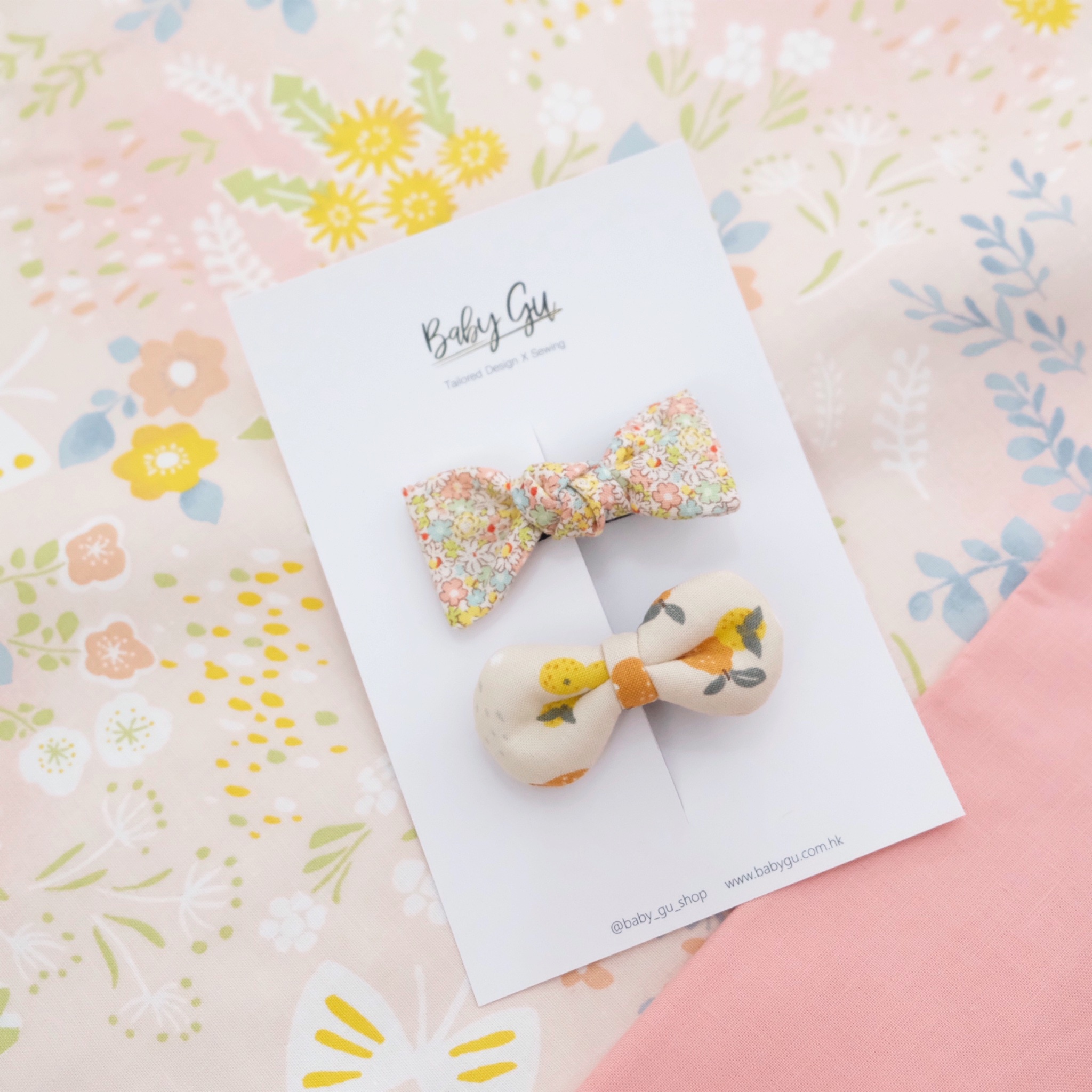 5cm髮夾-橙色組合1