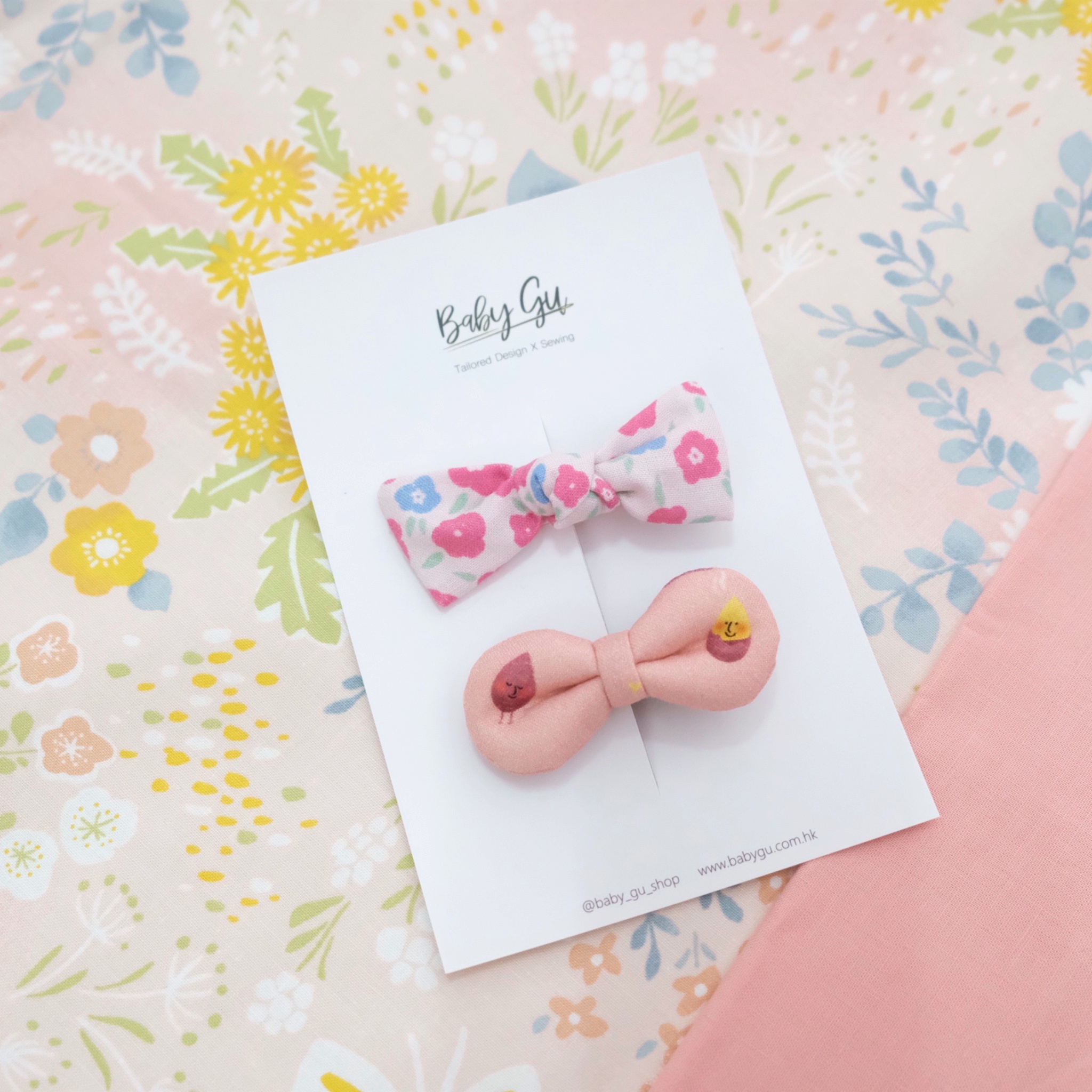 5cm髮夾-粉色組合16