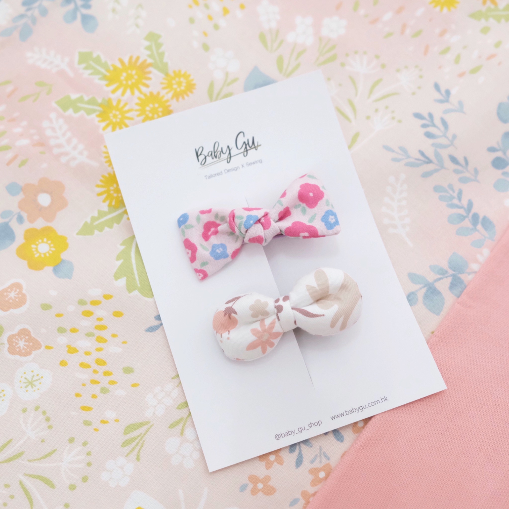 5cm髮夾-粉色組合17