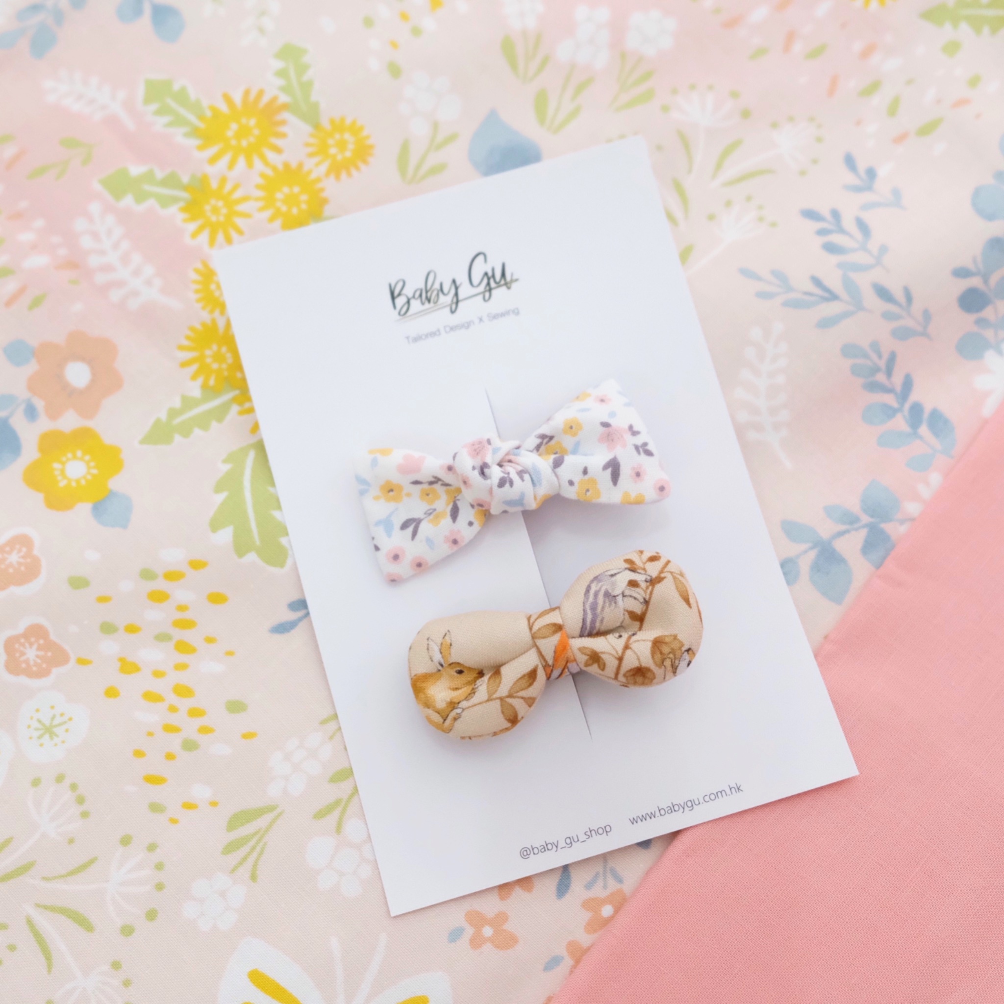 5cm髮夾-粉色組合18