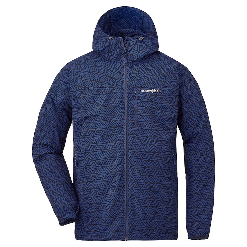日本 Mont-Bell Wind Blast Print Hooded Jacket Men's 男裝外套