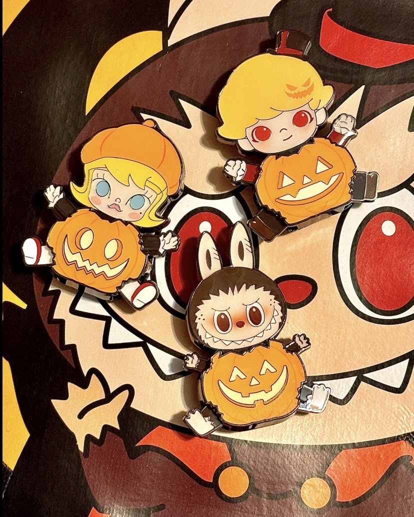 LABUBU萬聖節限定🎃南瓜造型 發光吊飾 磁鐵