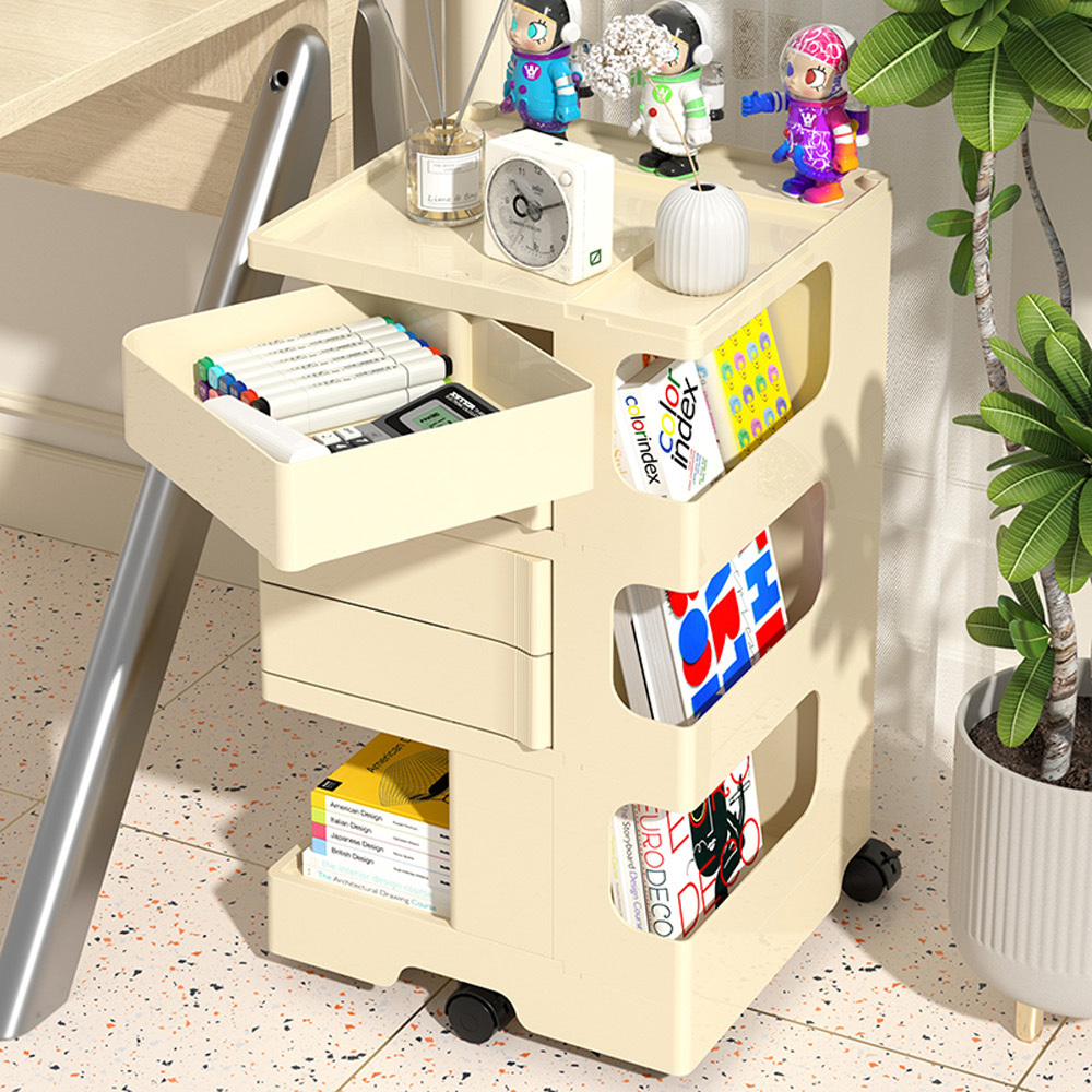 【AOTTO】北歐風免安裝附輪旋轉收納櫃(AC-602)