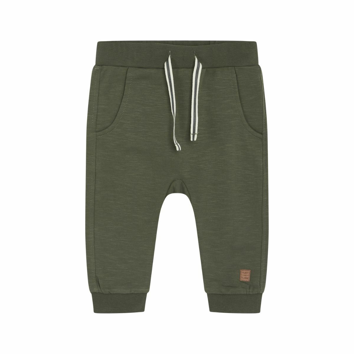 〖 Hust & Claire 〗深綠拉繩寶寶刷毛長褲