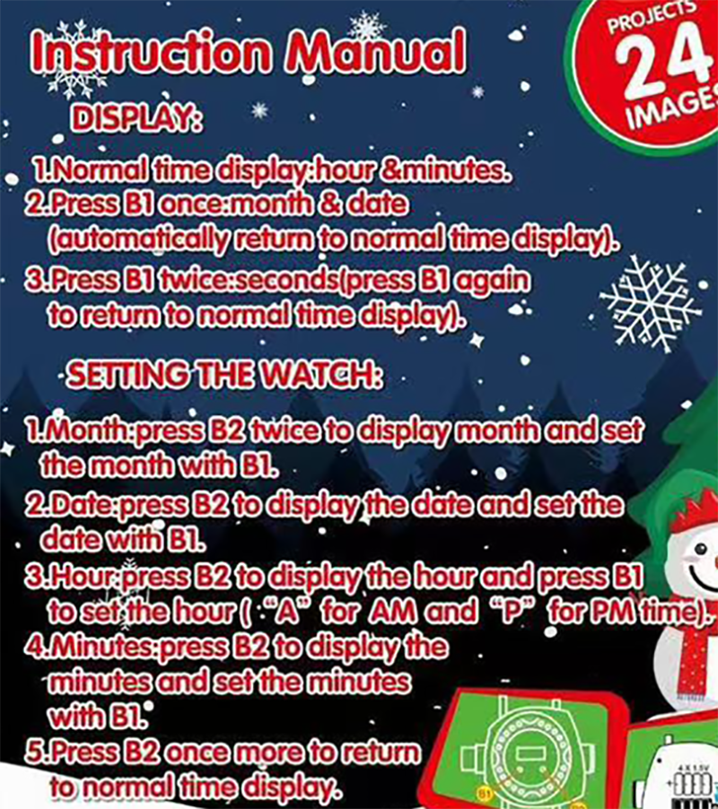 現貨區 聖誕投影手錶 PP2789