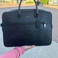 S] COACH CR270 ETHAN SLIM BRIEF SIG,QB/BLACK/BLACK