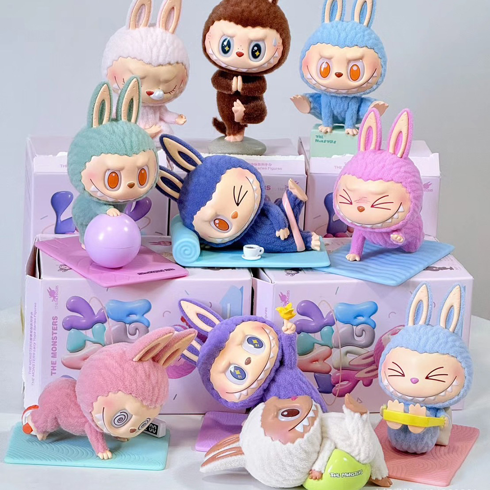 POPMART 泡泡瑪特 LABUBU 拉布布 THE MONSTER LAZY YOGA 慵懶瑜珈系列 盲盒 公仔 手辦 玩具