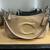 [S] COACH CR099 OUTLET TERI SHOULDER BAG,TAUPE, 196395290147 (SCO972)