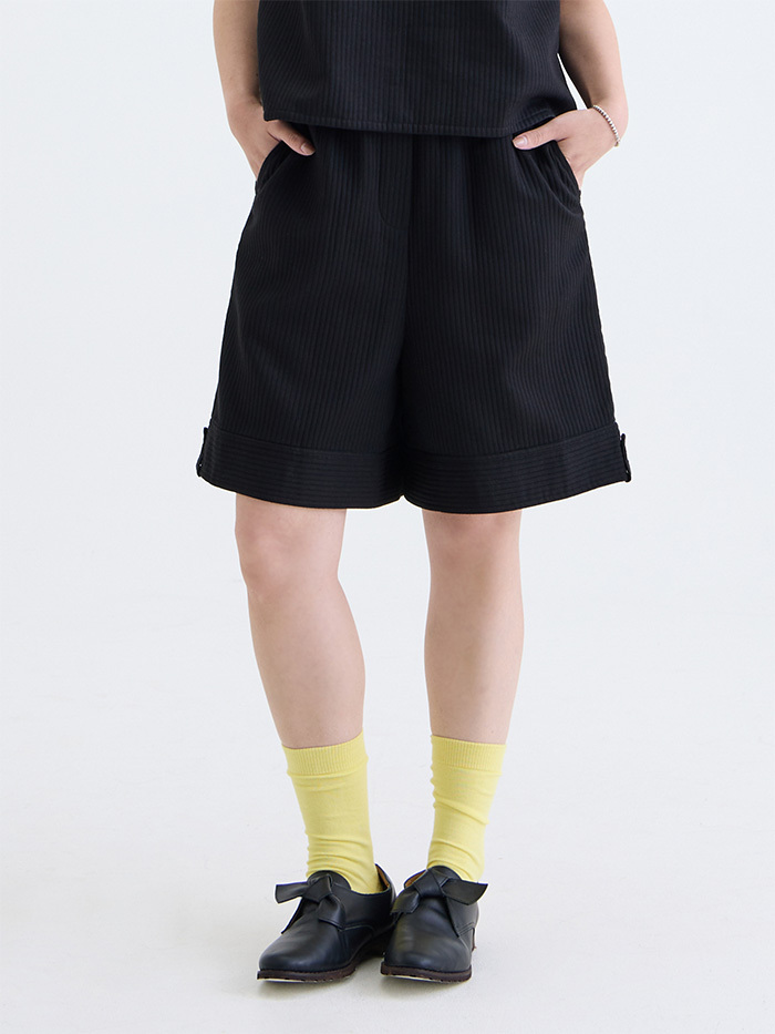 自遊五分寬褲-石黑