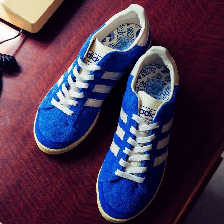 聯名款 atmos x Adidas  JABBAR LOW 藍色麂皮 仿舊鞋底 復古鞋盒 男女同款 德訓鞋 復古休閒鞋 IH3362