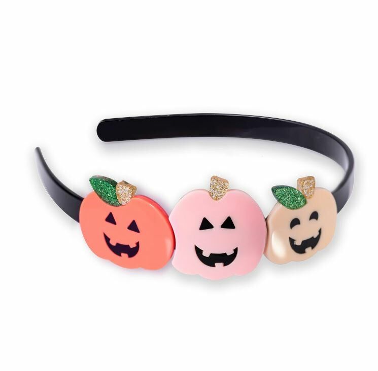 LILIES & ROSES 三色萬聖節南瓜髮箍 Triple Pumpkin Pearlized colors Headband