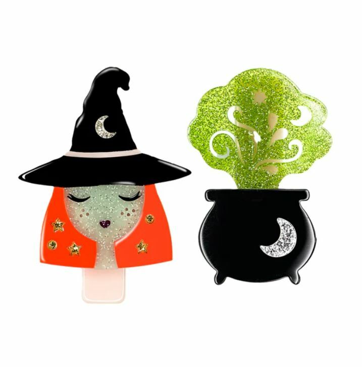 LILIES & ROSES 女巫魔法鍋鱷魚夾 Witch & Cauldron Alligator Clips