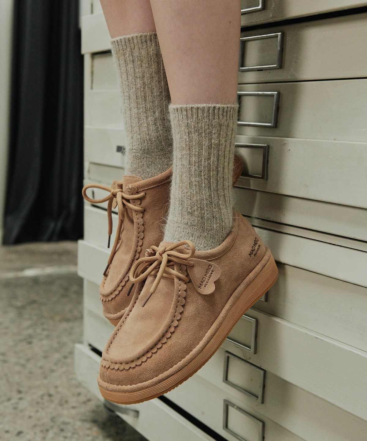 MACMOC Kanga Heart Lovely Natural Leather Moccasin Loafer (3cm)