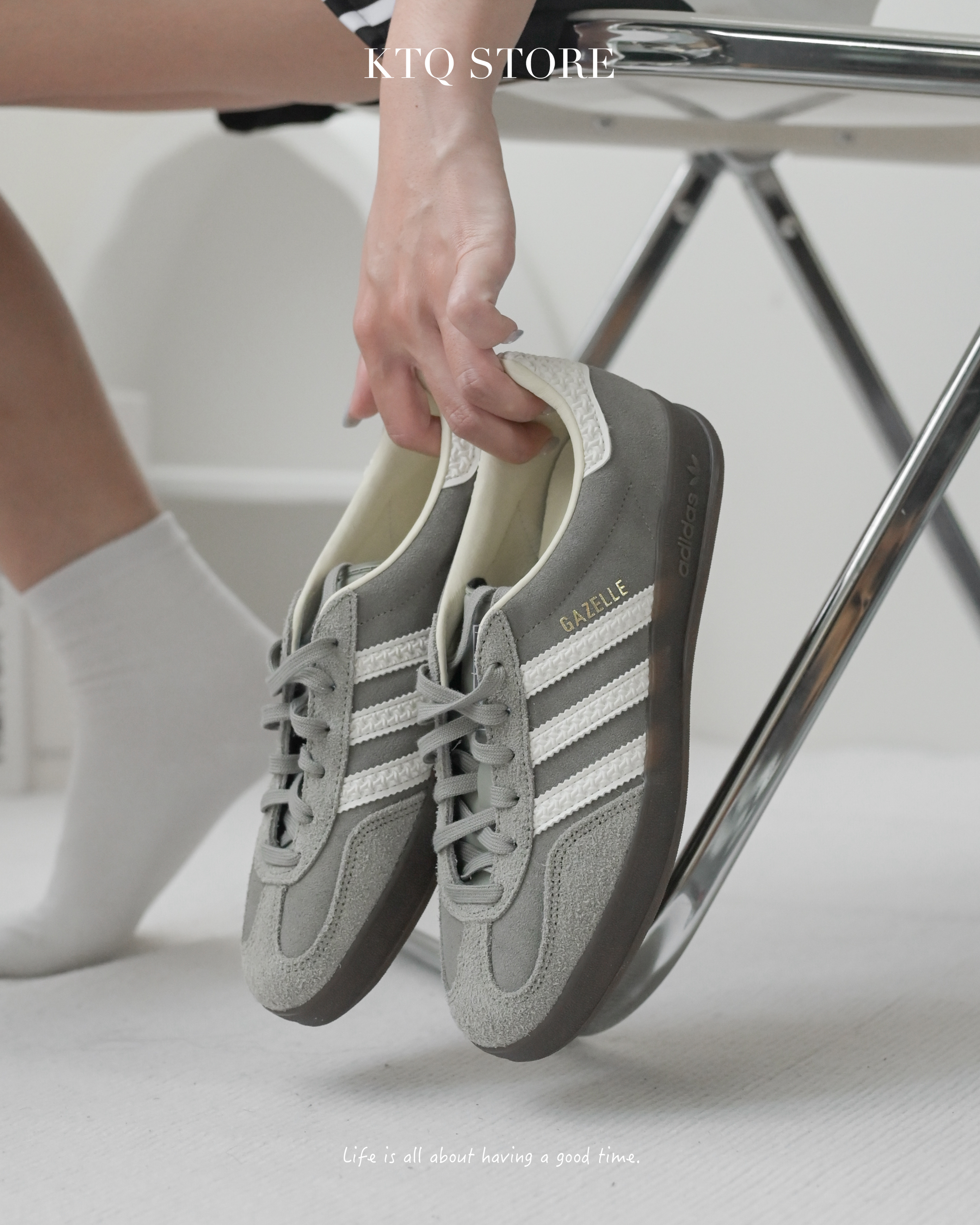 KTQ STORE ‧ Adidas Originals Gazelle Indoor "Grey White" 灰白 IF1807