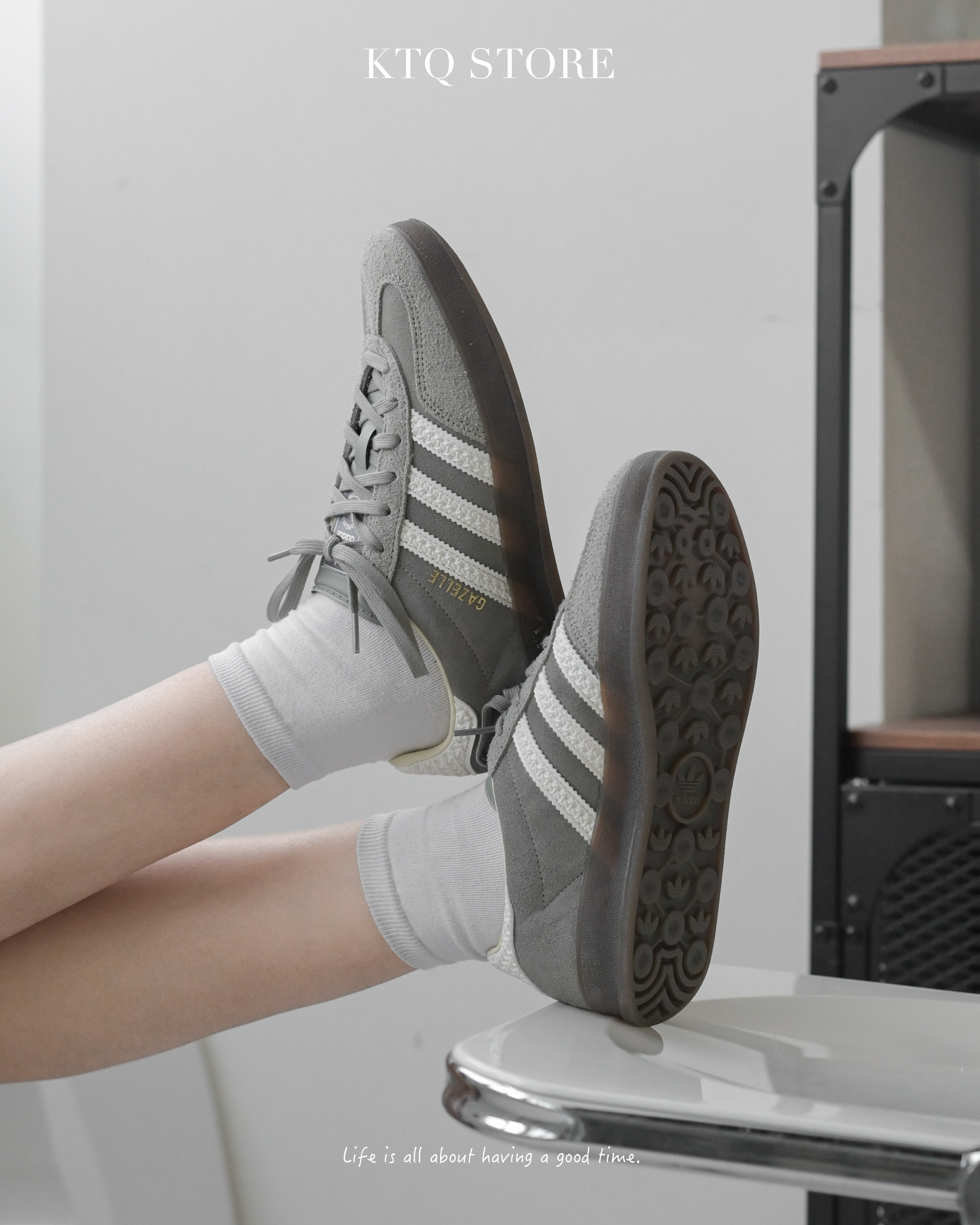 KTQ STORE ‧ Adidas Originals Gazelle Indoor "Grey White" 灰白 IF1807