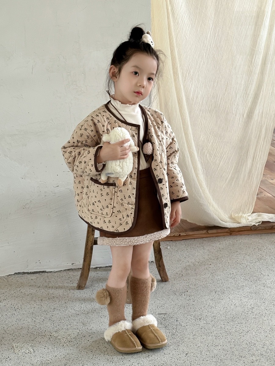 復古櫻桃夾棉外套