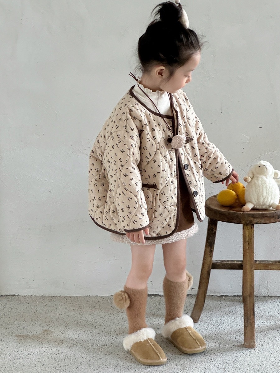 復古櫻桃夾棉外套