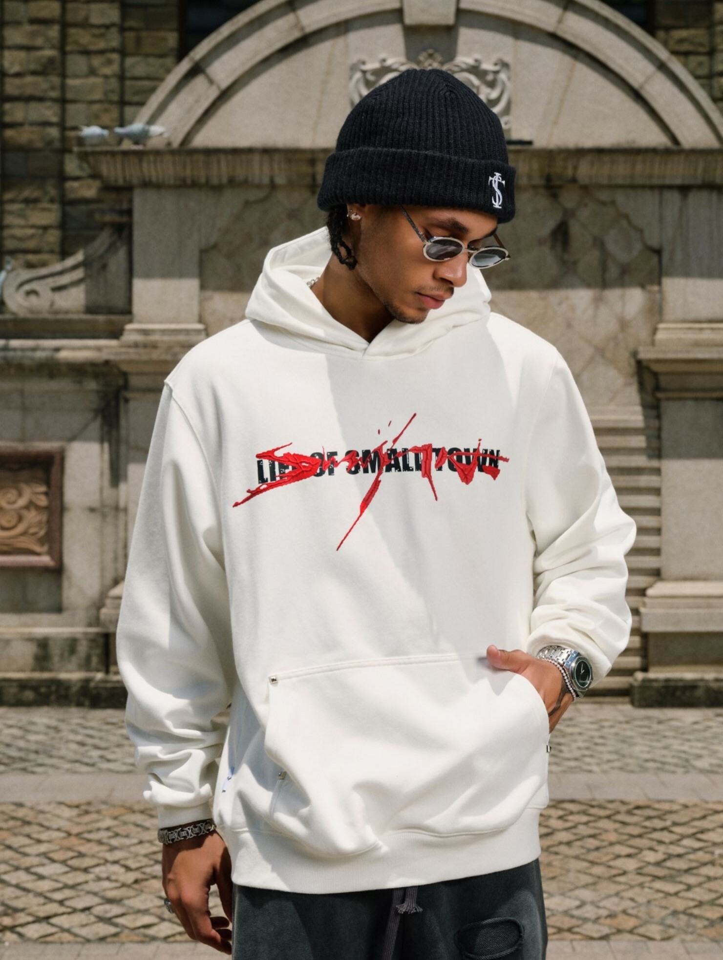 STK SmallTownKid 軍火庫 背後LOGO 帽T