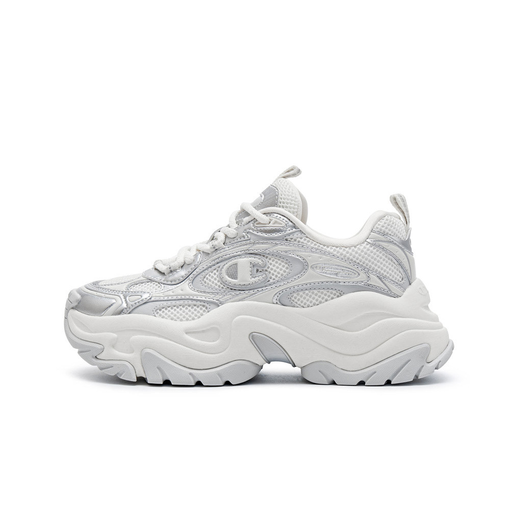 女款 -Champ XXL galaxy星雲千層老爹鞋-科幻銀（U4CFCCW05B1）