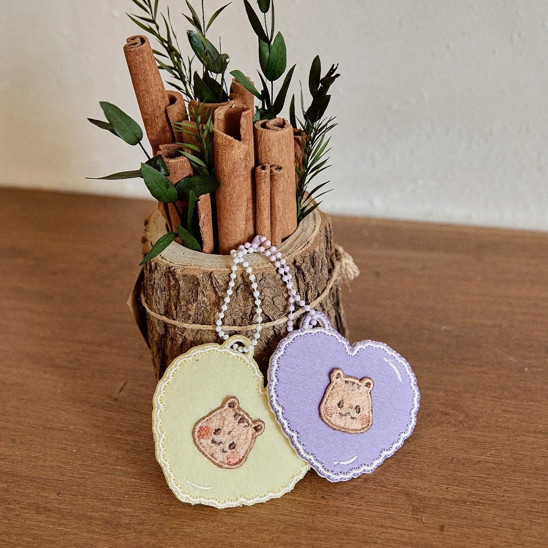 Pastel彩色心型鑰匙掛鏈