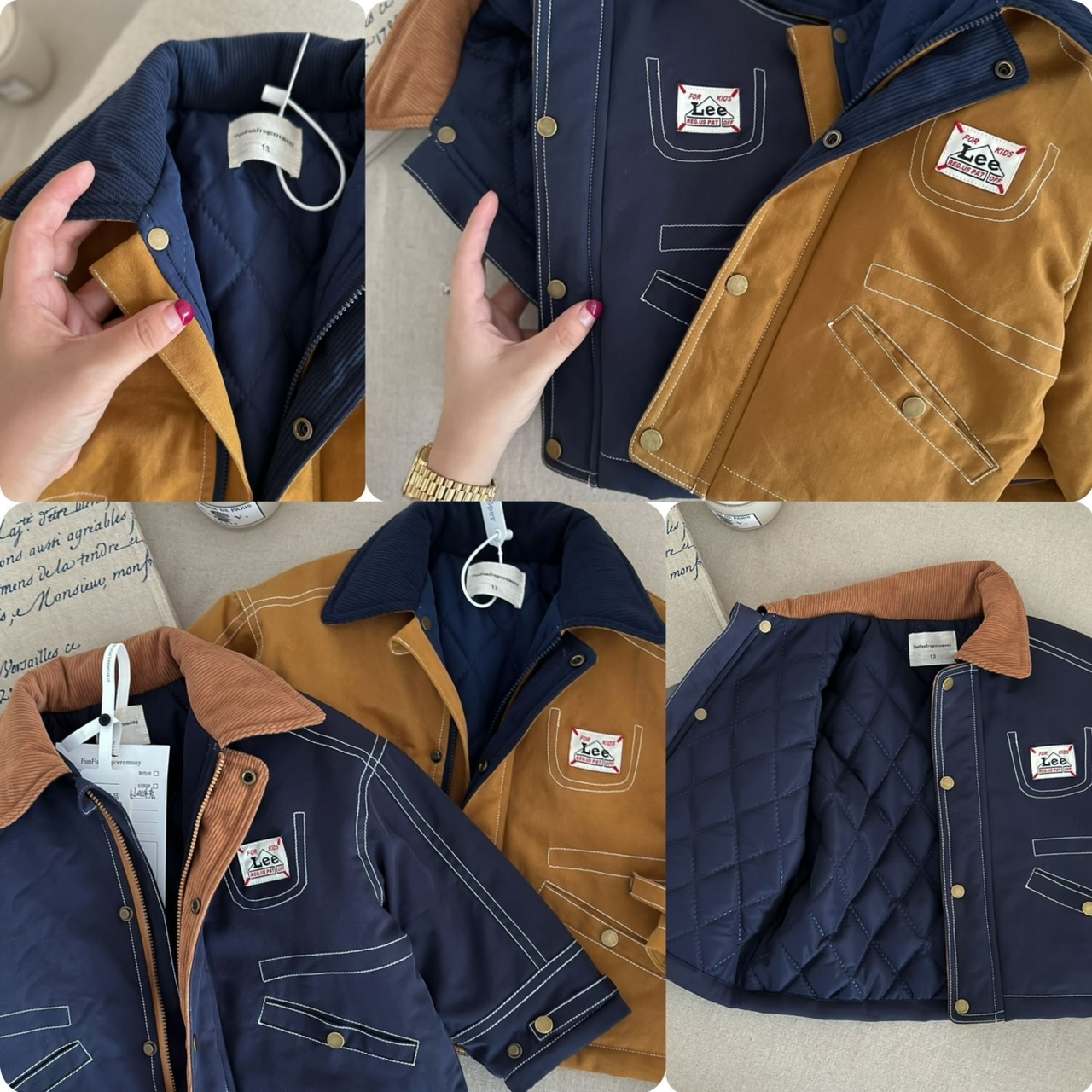 韓版兒童Lee型格夾棉外套-2401642