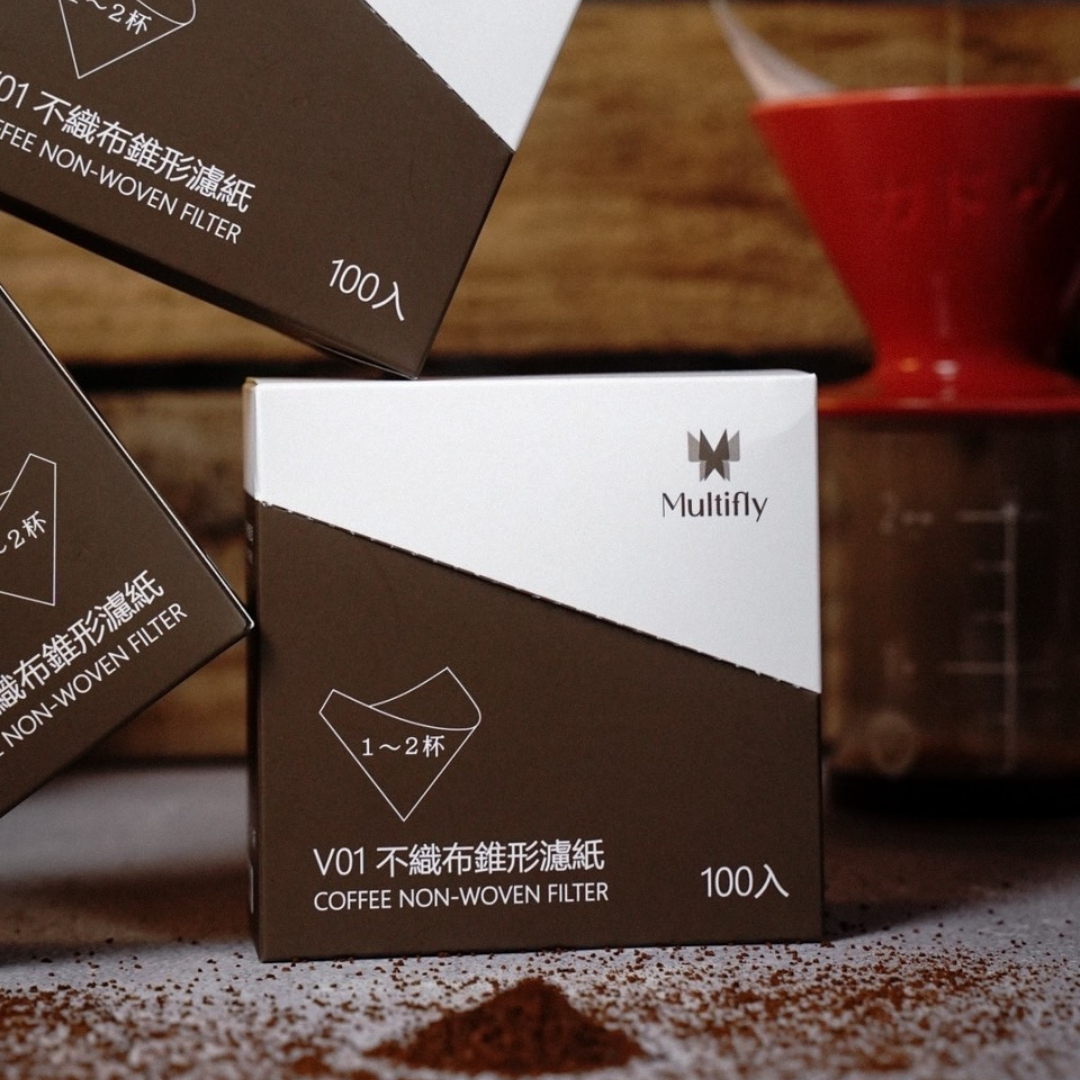 【2025珈發盃指定濾紙】Multifly V01 不織布錐形濾紙｜100入