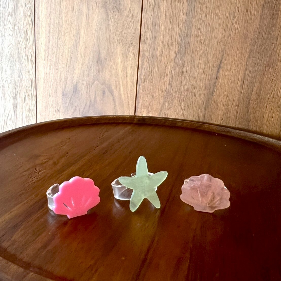 LILIES & ROSES 海底世界戒指(雙貝殼) Seashells Pearlized rings