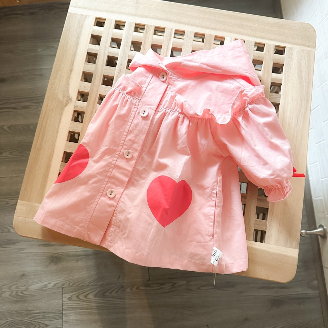 【限量】粉色愛心連帽外套