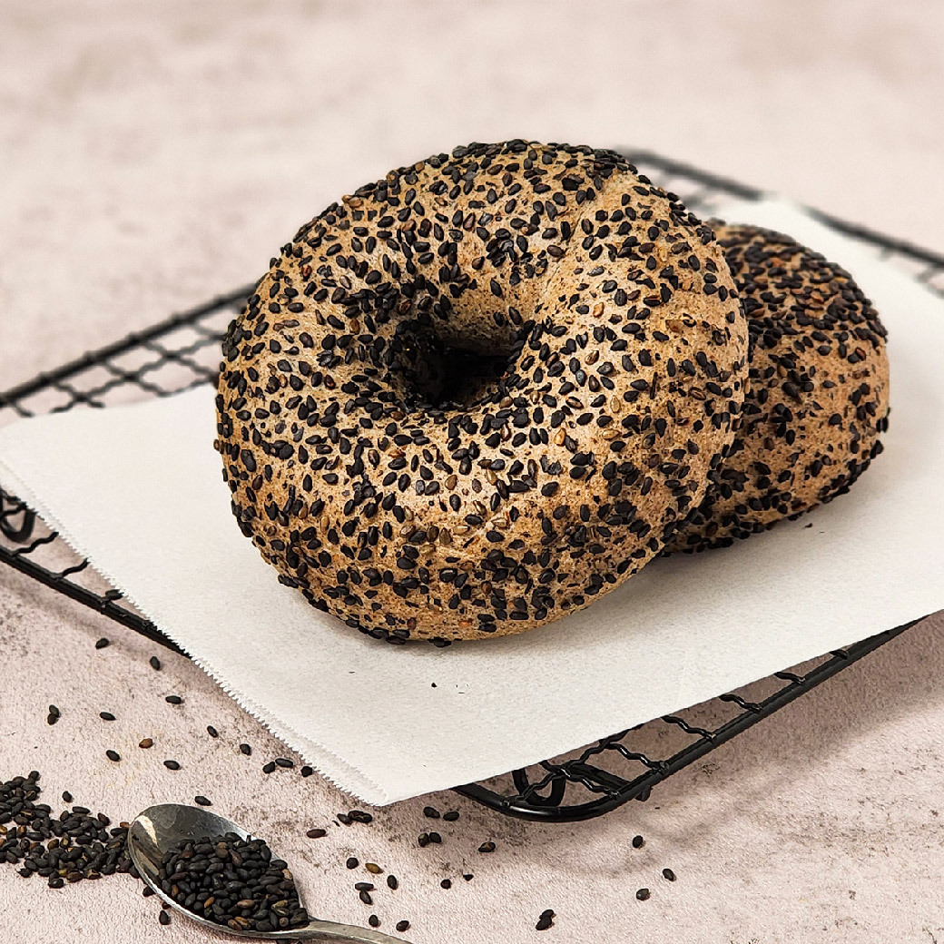 純黑芝麻元氣高鈣貝果3入