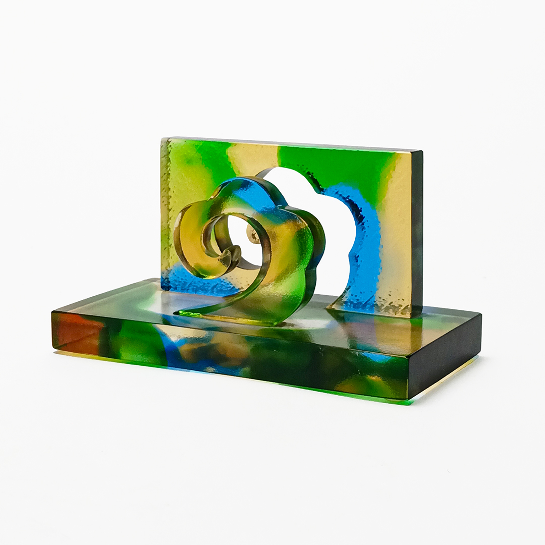 居家開運琉璃名片座風雲際會｜招財擺飾 提升運勢 送禮首選