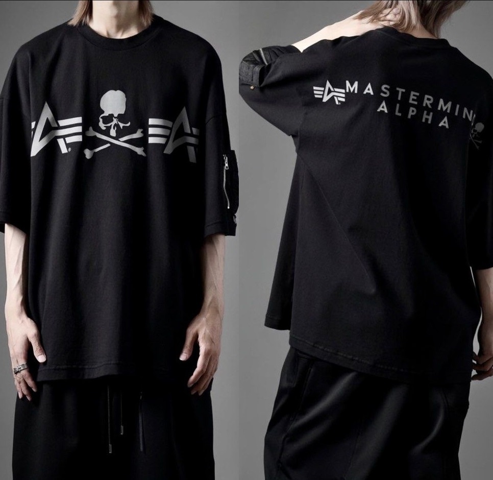 RE-STOCK: MASTERMIND WORLD x ALPHA INDUSTRIES CIGER POCKET SS TEE BIG - BLACK PRE ORDER ITEM (預訂中)