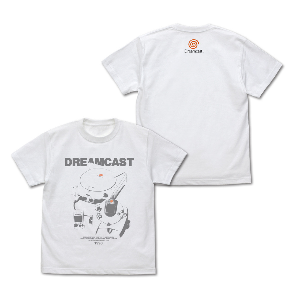 Cospa 1015 ドリームキャスト ゲームコンソール Tシャツ [ドリームキャスト] WHITE