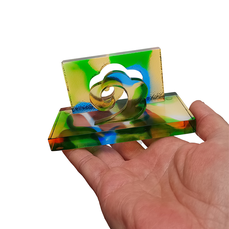 鹿港窯禮品館 居家開運琉璃-名片座-風雲際會