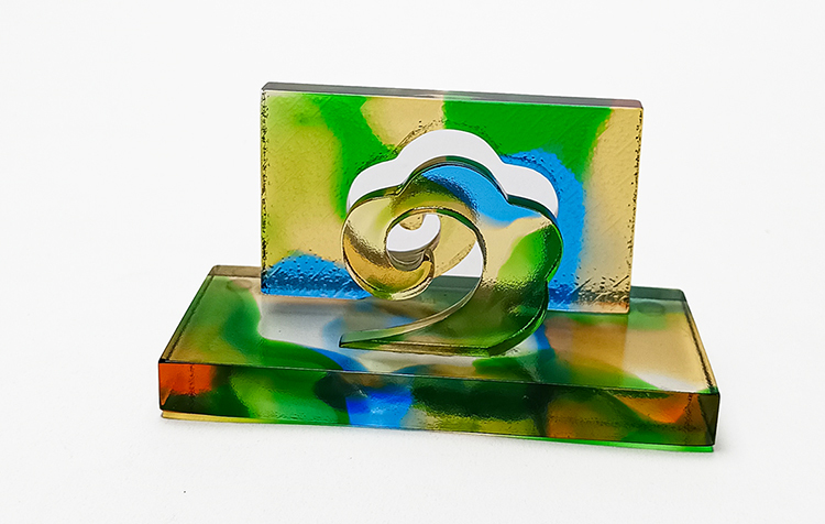 鹿港窯居家開運琉璃名片座 - 風雲際會