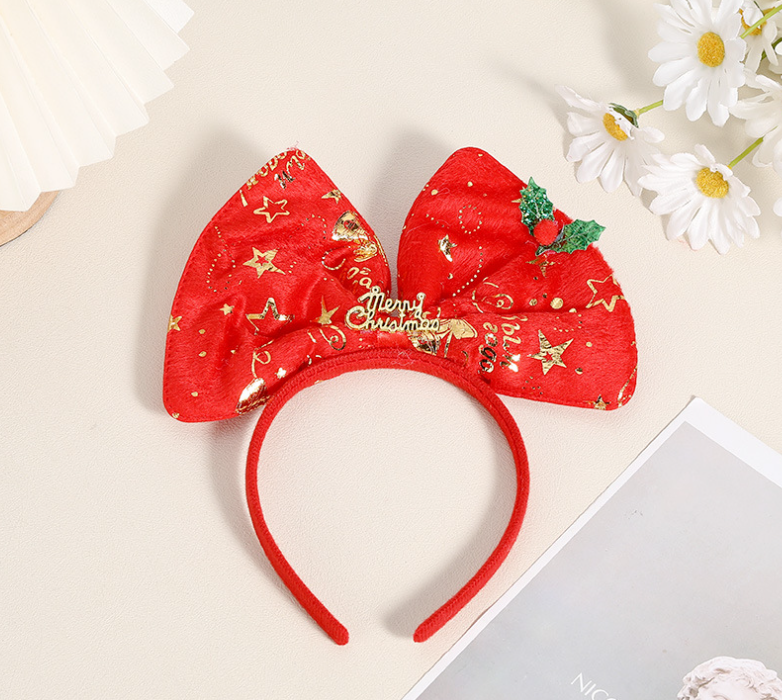 聖誕節蝴蝶結髮箍頭飾 MC712