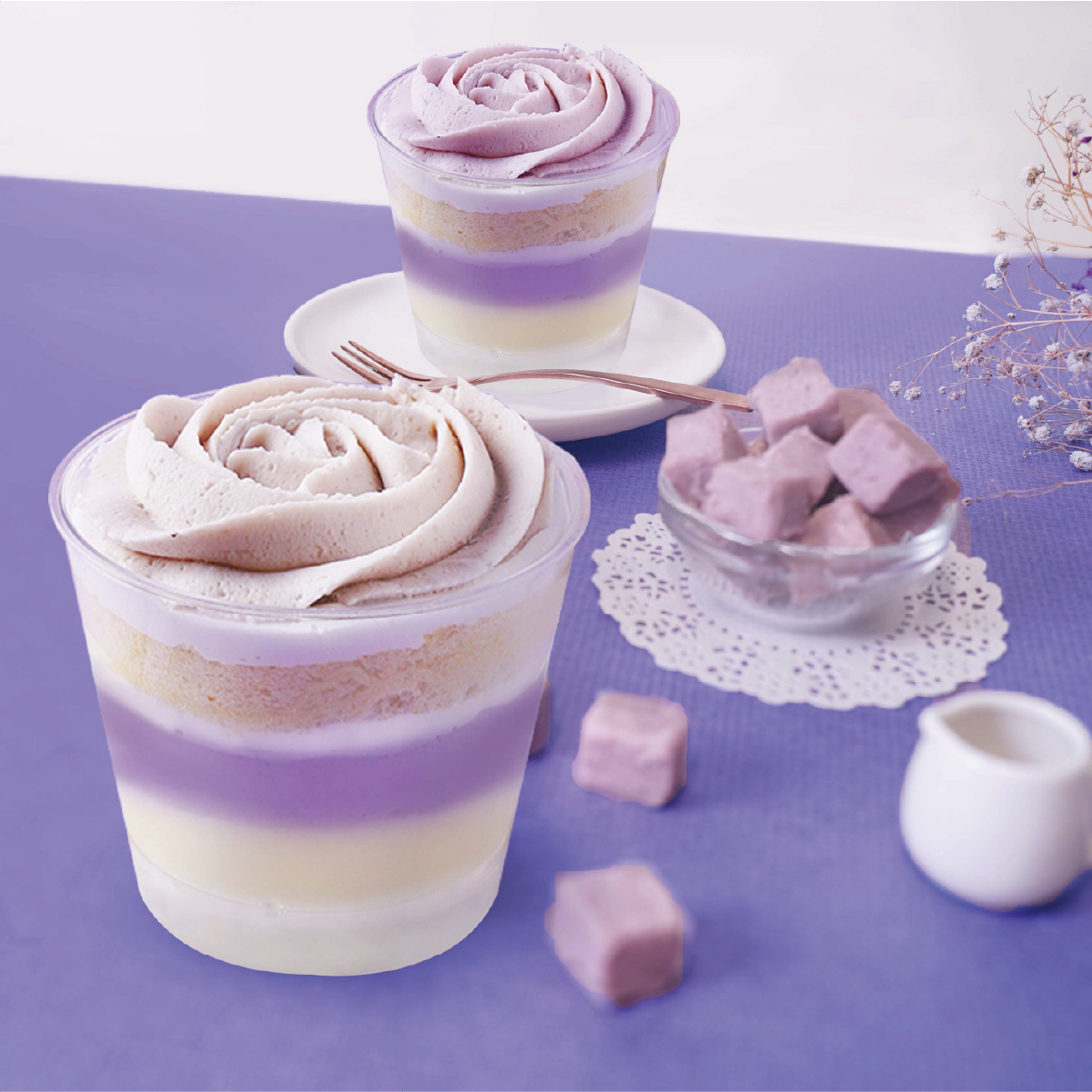 【限店取】芋泥椰香杯杯 【芋泥奶凍/椰奶/香草蛋糕】