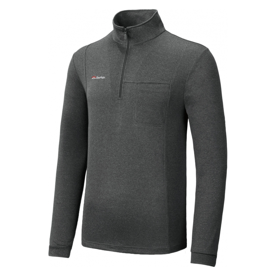 EasyMain 衣力美 快乾羊毛防臭長袖衫 男款 (黑灰) 12EMS23067