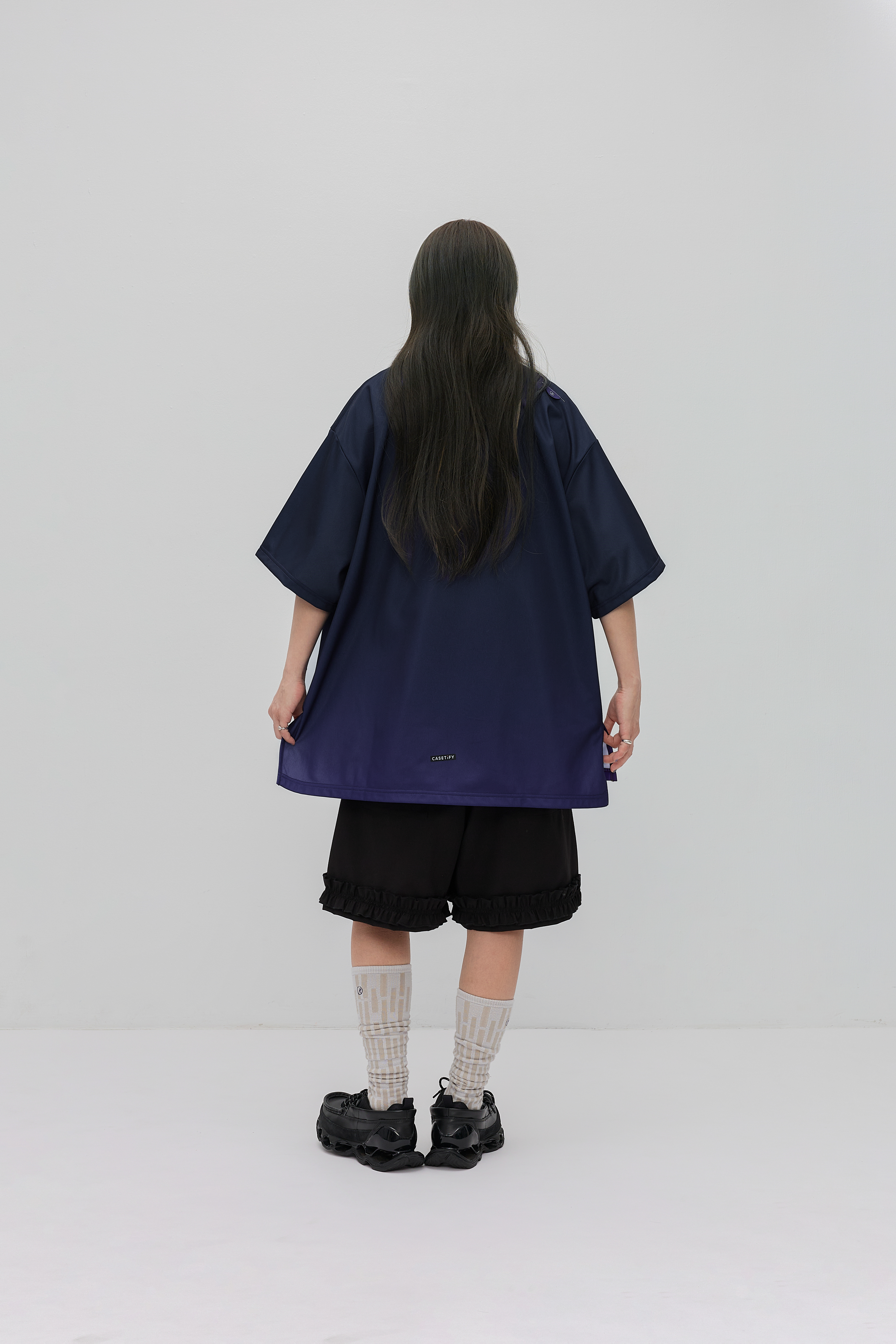 RETEM03 Gradient Tee｜Royal Indigo