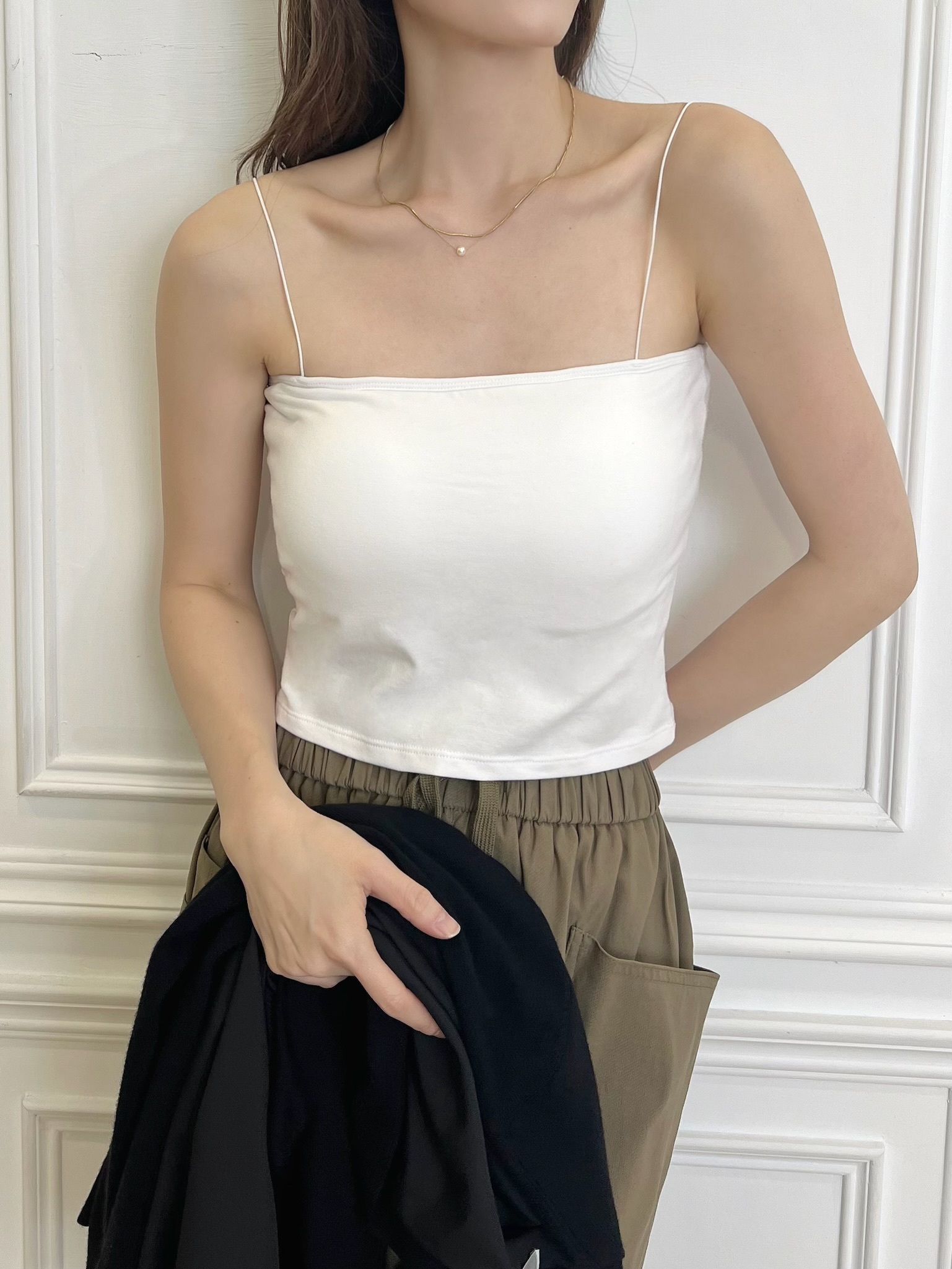 (日常百搭)細肩帶平口Bra top