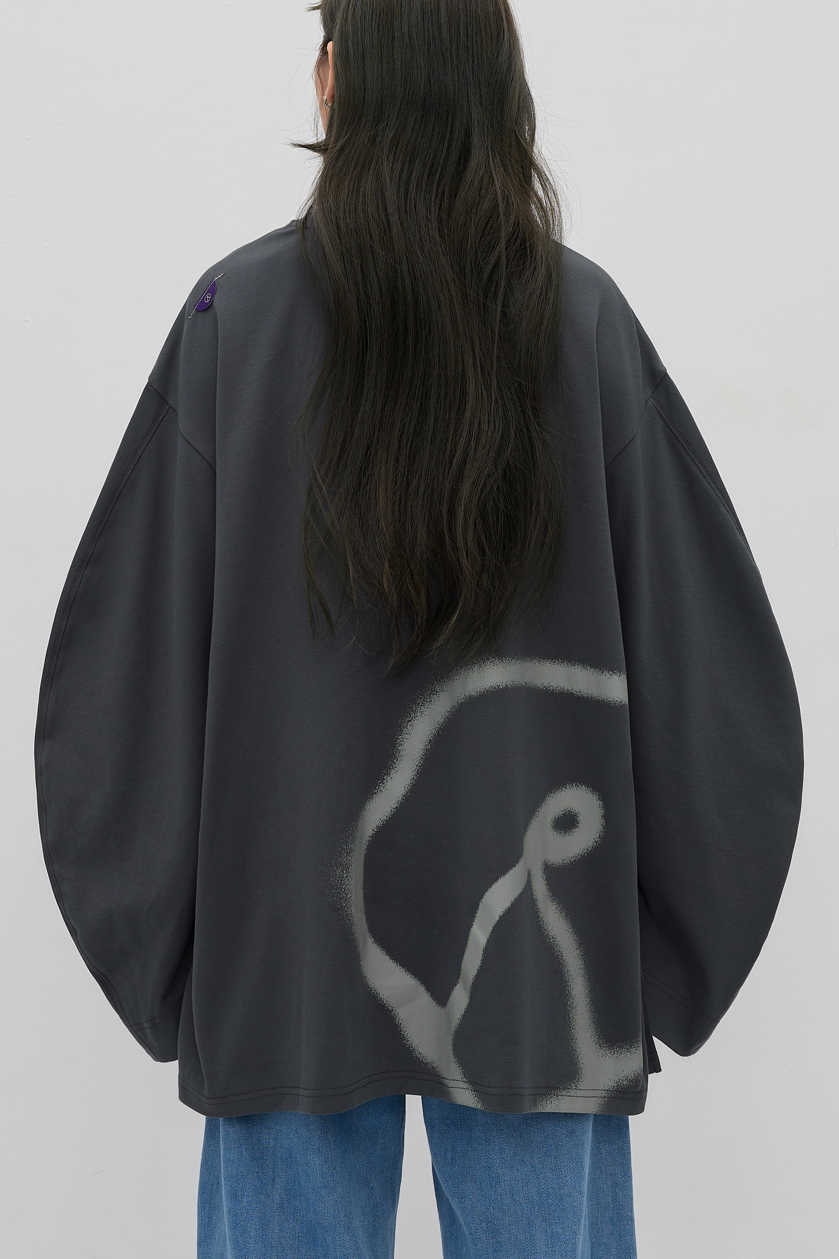 RETEM03 Glitch Logo Tee｜Gray