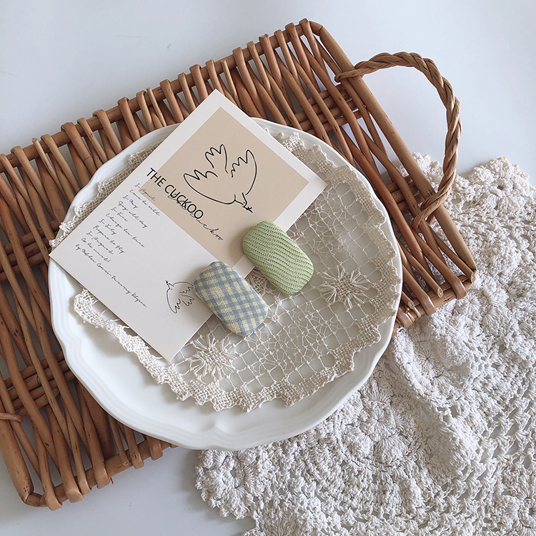 格子波浪紋路髮夾｜多款