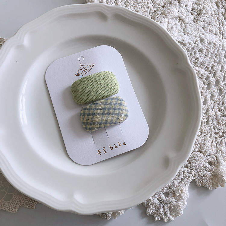 格子波浪紋路髮夾｜多款