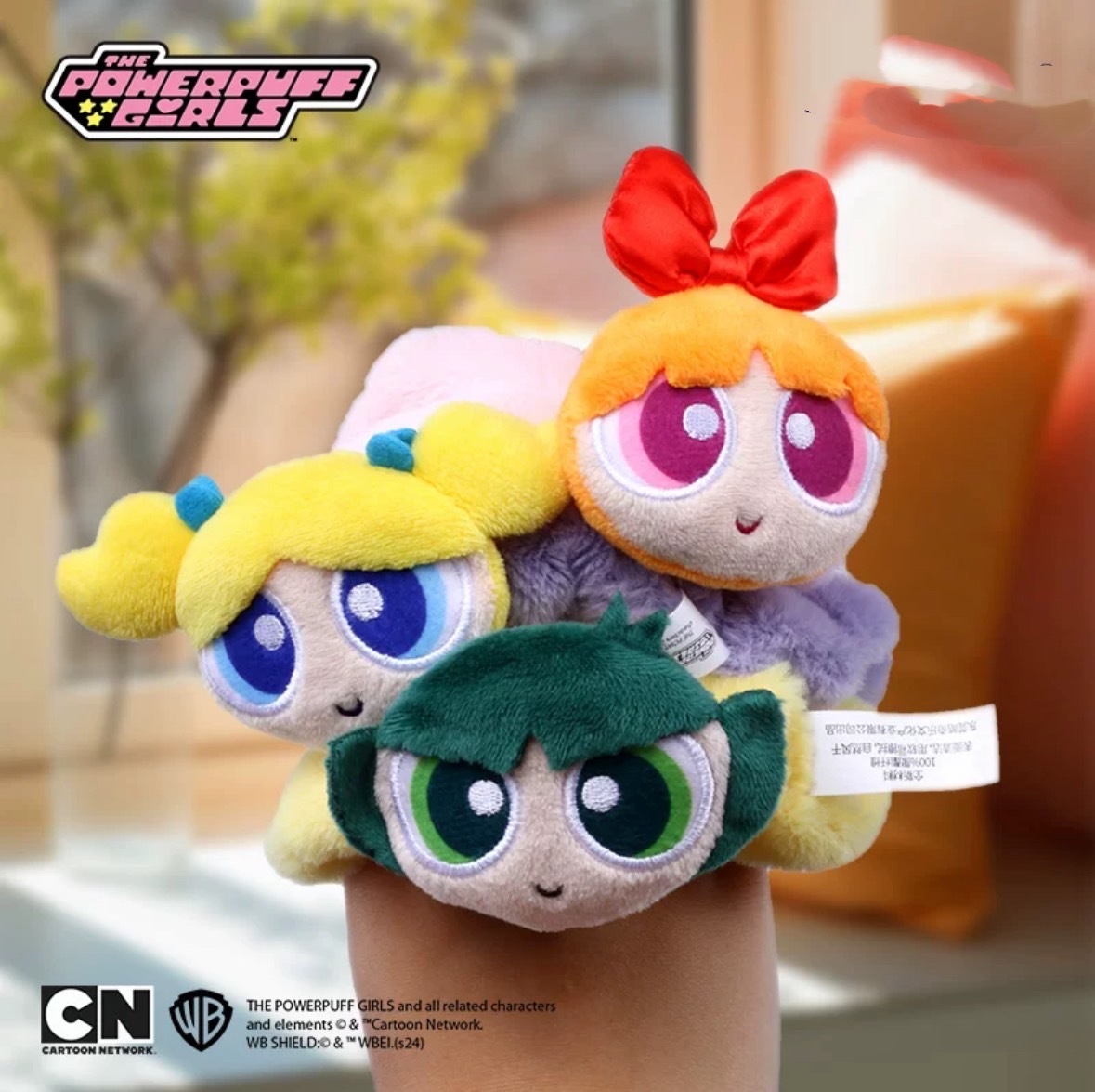 飛天小女警 正版授權 毛絨大頭髮圈 花花 泡泡 毛毛(任買兩件711免運)/預購