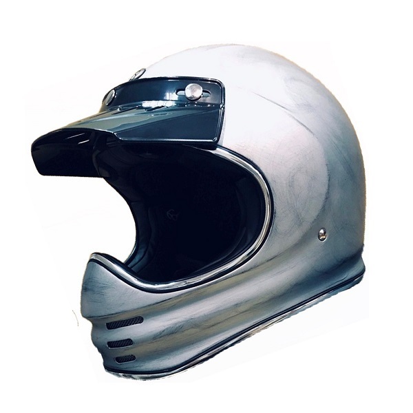 TORC T-3 WEATHERED SILVER 消光作舊銀色 彩繪 全罩安全帽 山車帽