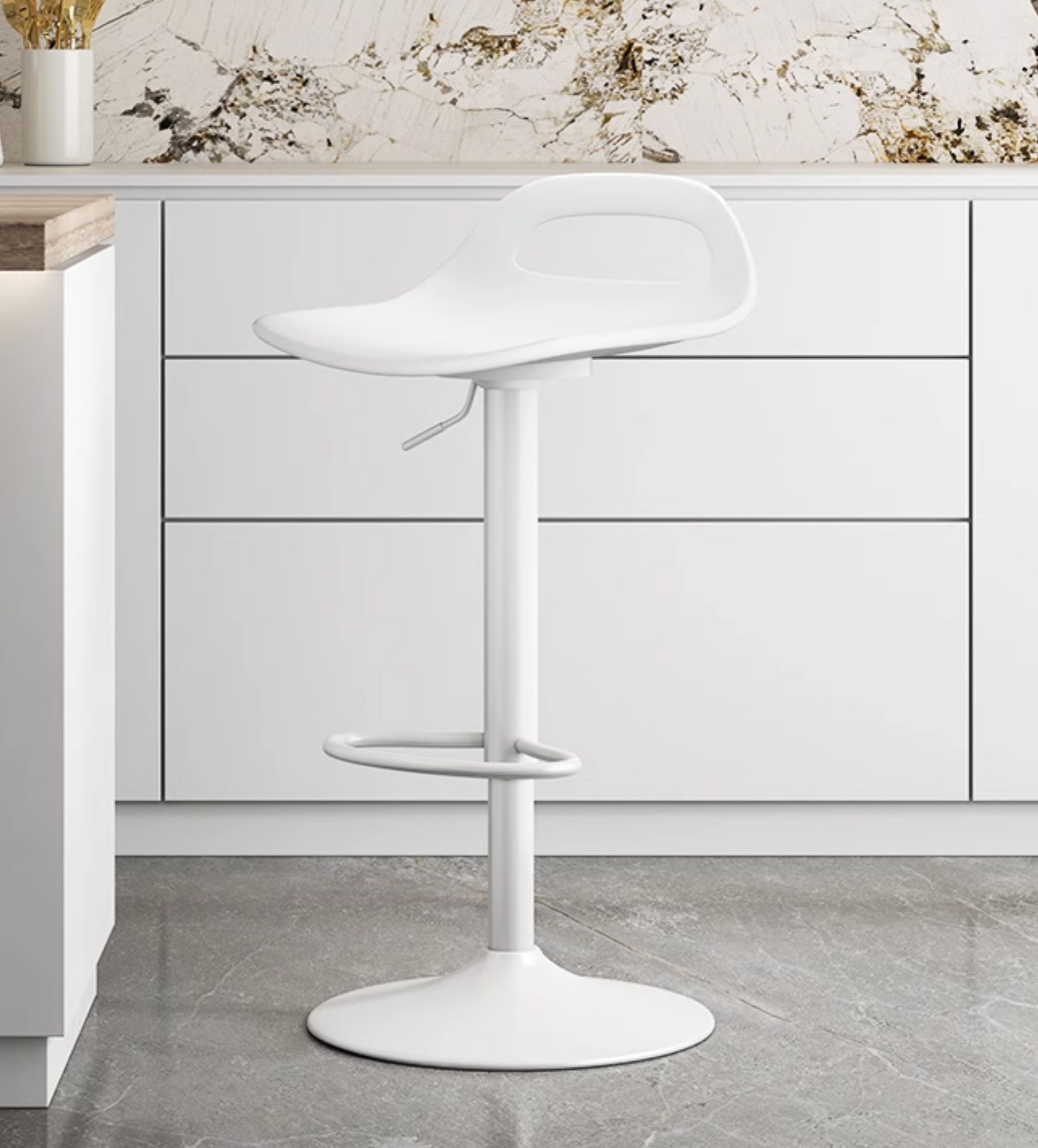 家用吧台椅 (高款-標準版-白色)