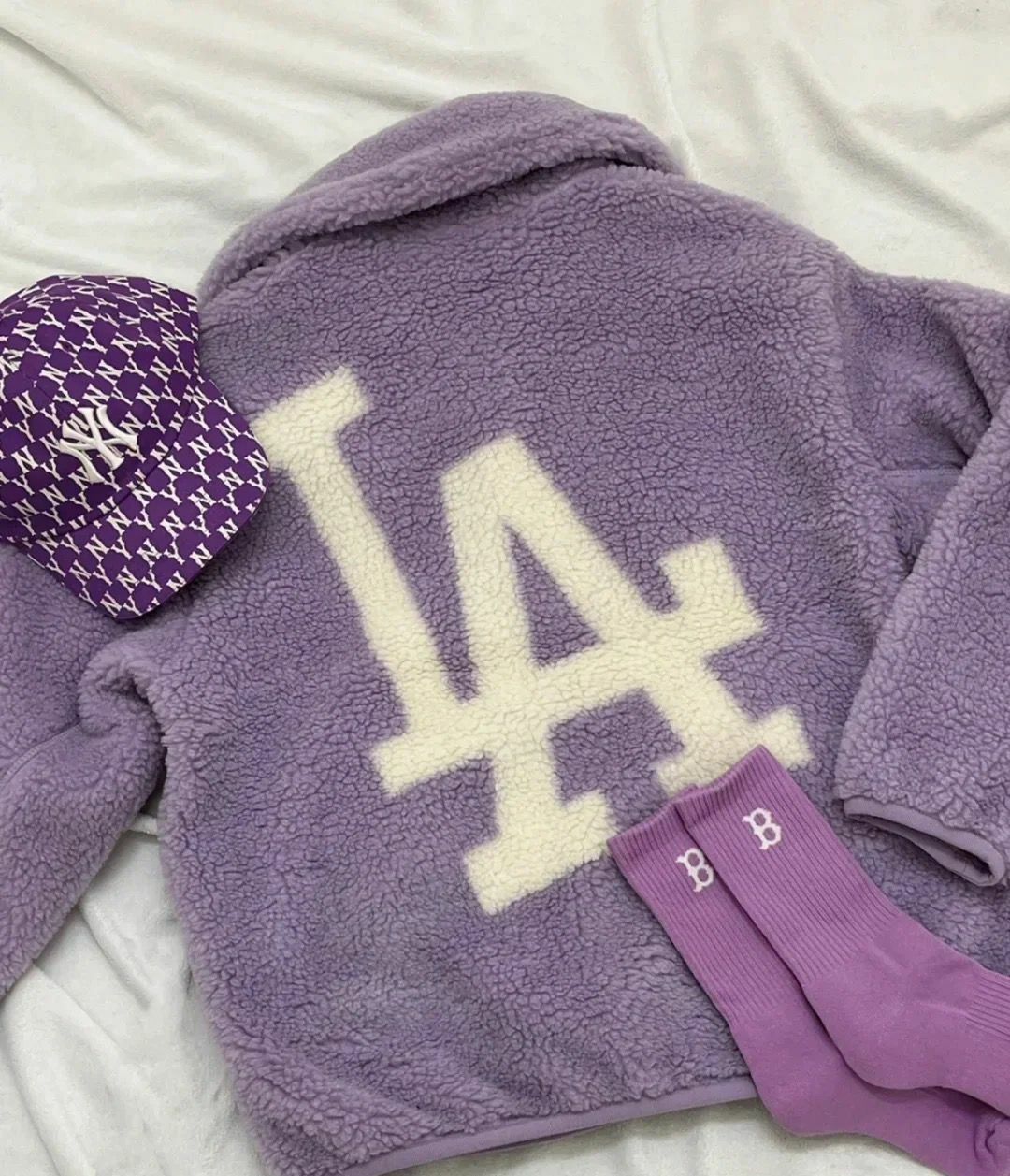 【韓國預購】MLB K100787 女裝羊羔绒外套