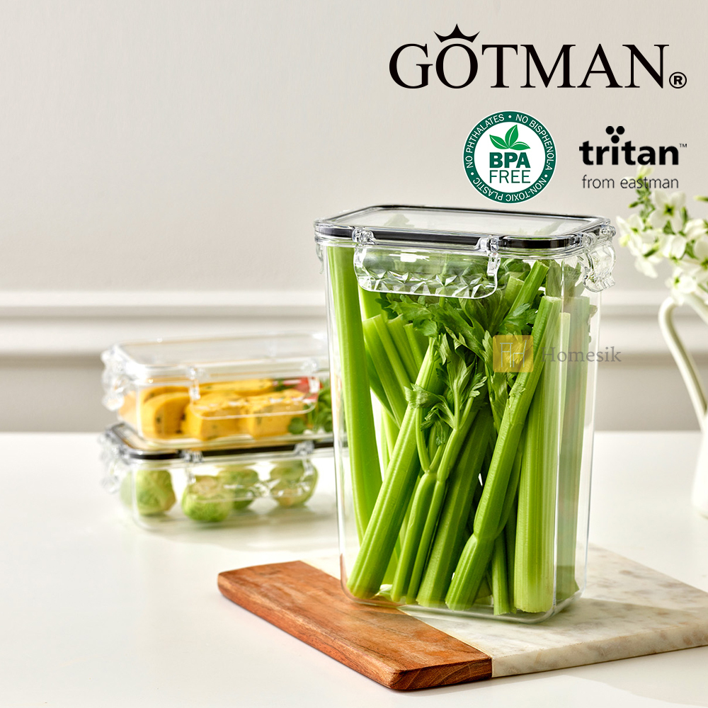 長方形 韓國專利水晶鎖Tritan保鮮盒 2600毫升