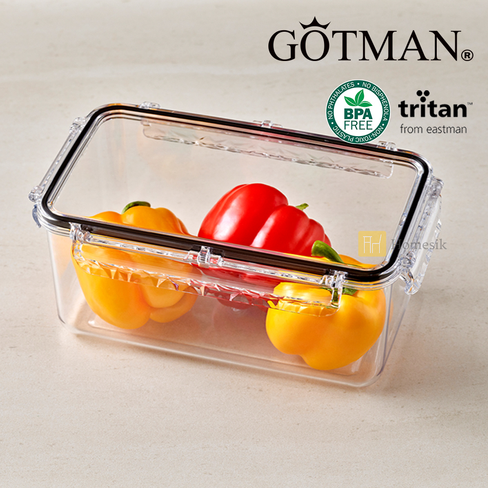 長方形 韓國專利水晶鎖Tritan保鮮盒 2700毫升